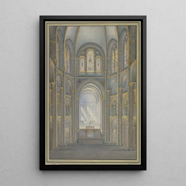 L interior of Saint-Géréon in Cologne - Friedrich Eugen Peipers — framed artwork on a wall