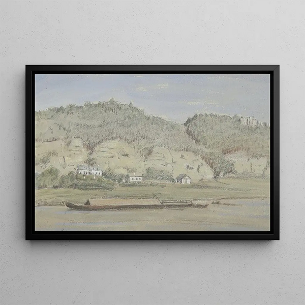 Near Schandau - Friedrich Eugen Peipers — framed artwork on a wall