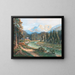 a Salzburg countryside motif - Friedrich Frank — framed artwork on a wall