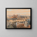 View of the Viennese suburb of Lichtenthal with the Schubert Church - Friedrich Frank — framed artwork on a wall