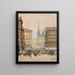 Vienna Kärntnerstrasse: view from the opera to St. Stephen's Cathedral - Friedrich Frank — framed artwork on a wall