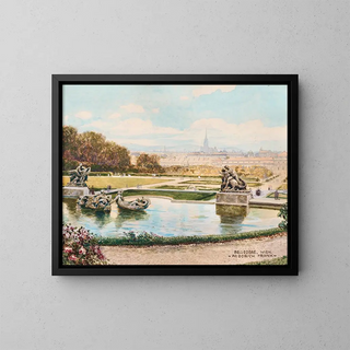 View of the Belvedere over Vienna - Friedrich Frank — framed artwork on a wall