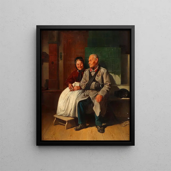 an elderly couple - Friedrich Friedländer — framed artwork on a wall