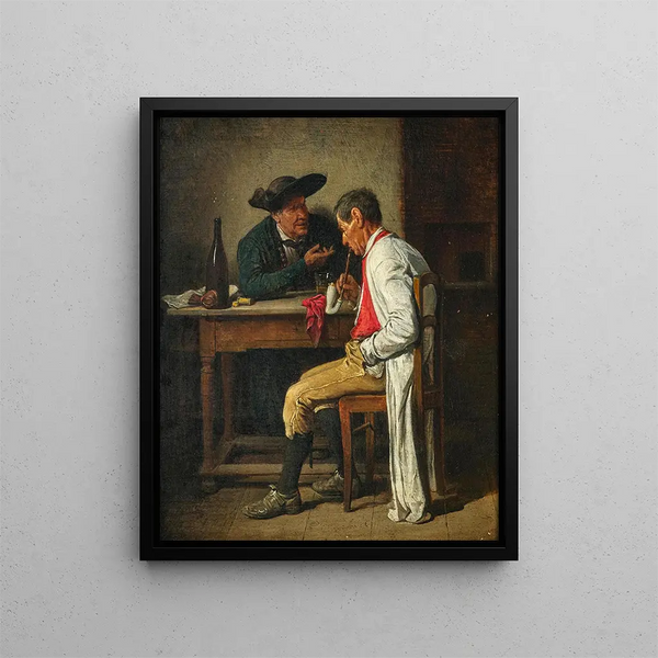 Lost in Conversation - Friedrich Friedländer — framed artwork on a wall