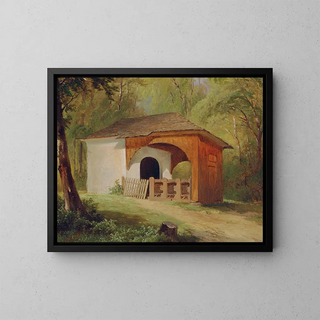 Chapel forest - Friedrich Hasslwander — framed artwork on a wall