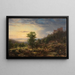 Château Eberstein near Baden-Baden with view over the Rhine Plain - Friedrich Helmsdorf — framed artwork on a wall