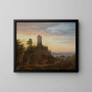 Ruins of Zhringen Castle near Fribourg - Friedrich Helmsdorf — framed artwork on a wall