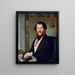 Portrait of a gentleman at the piano - Friedrich Johann Gottlieb Lieder — framed artwork on a wall