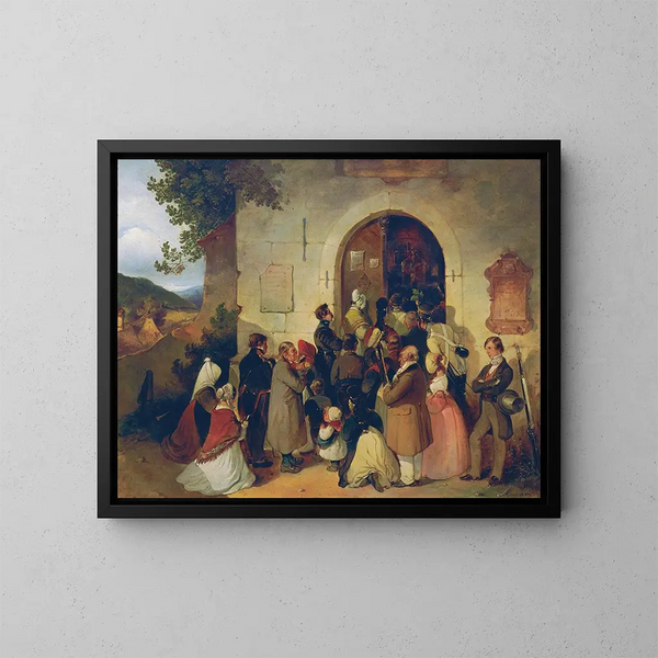 Pilgrim - Friedrich Johann Treml — framed artwork on a wall