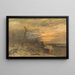 Winter Landscape Painting at Twilight - Friedrich Joseph Nicolai Heydendahl — framed artwork on a wall