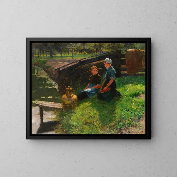Summer Afternoon - Friedrich Kallmorgen — framed artwork on a wall
