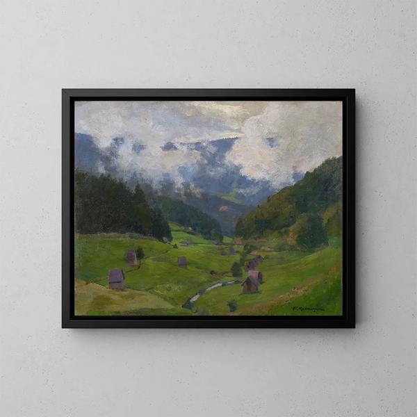 The Raumnzach Valley - Friedrich Kallmorgen — framed artwork on a wall