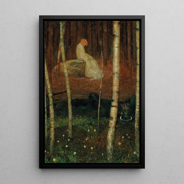 Princess and Dragon - Friedrich König — framed artwork on a wall