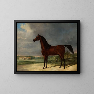 Horse bay - Friedrich Leopold Bürde — framed artwork on a wall