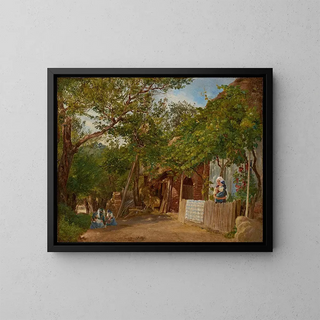 Motif d'Oberschtzen - Friedrich Loos — framed artwork on a wall