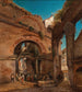 View of Rome from the Portico of Octavia with the old fishermen's market - Friedrich Loos — artwork view