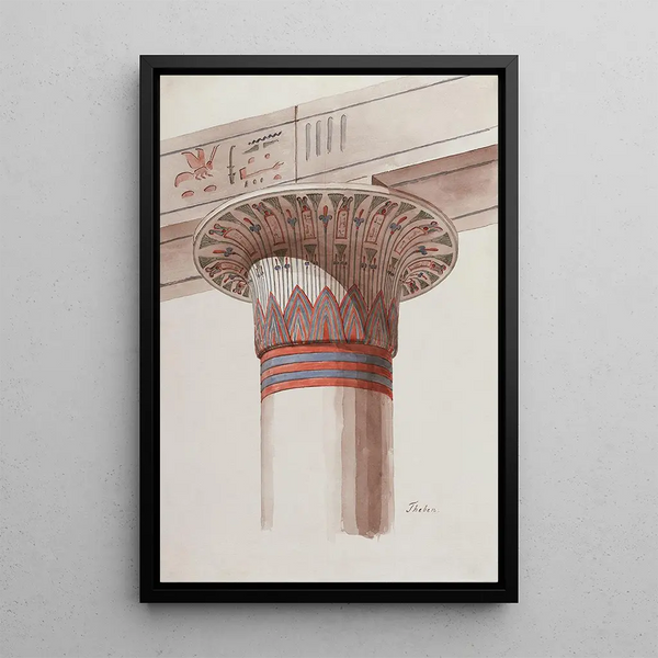 A Theban capital - Friedrich Maximilian Hessemer — framed artwork on a wall