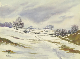Winter Landscape Painting - Friedrich Mook — artwork view