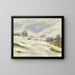 Winter Landscape Painting - Friedrich Mook — framed artwork on a wall