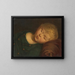 Portrait of Hermann Staudinger sleeping child - Friedrich Nebel — framed artwork on a wall
