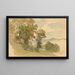 River landscape painting near Salzburg - Friedrich Preller the Elder — framed artwork on a wall