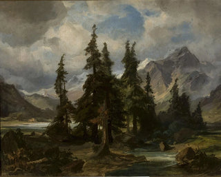 Mountain Landscape Painting in Norway - Friedrich Preller the Elder — artwork view