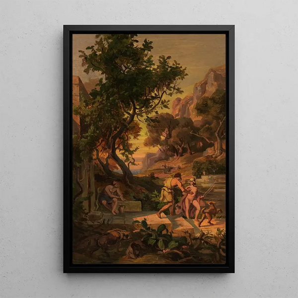 Cycle of the Odyssey 11 - Friedrich Preller the Elder — framed artwork on a wall
