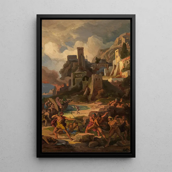 Cycle of the Odyssey 12 - Friedrich Preller the Elder — framed artwork on a wall