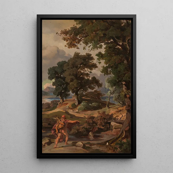 Cycle of the Odyssey 3 - Friedrich Preller the Elder — framed artwork on a wall