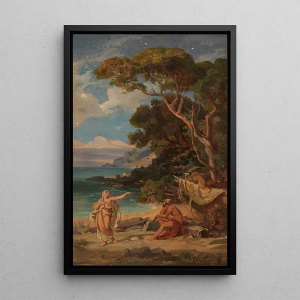 Cycle of the Odyssey 6 - Friedrich Preller the Elder — framed artwork on a wall