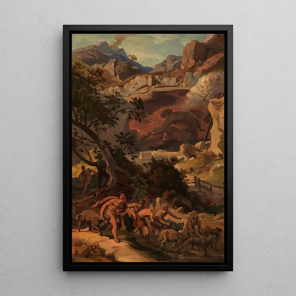 Cycle of the Odyssey 9 - Friedrich Preller the Elder — framed artwork on a wall