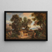 Ulysses approaches Nausicaa begging for help - Friedrich Preller the Elder — framed artwork on a wall