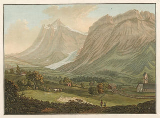 Glacier supérieur de la vallée du Grindelwald dans le canton de Berne - Friedrich Rosenberg — artwork view