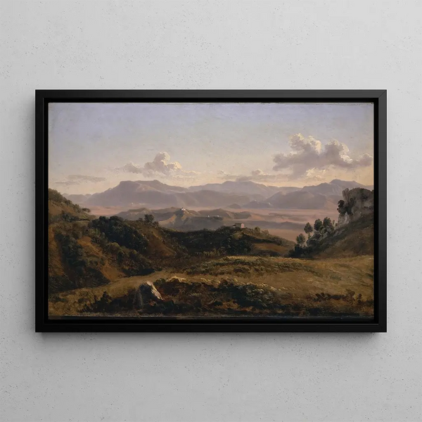 Landscape near Olevano - Friedrich Salathé — framed artwork on a wall