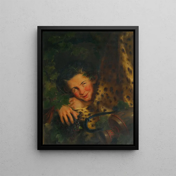Satyr Bacchant - Friedrich Schilcher — framed artwork on a wall