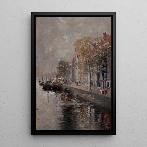Amsterdam painting - Friedrich Stahl — framed artwork on a wall