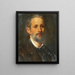 Self-portrait - Friedrich Staudinger — framed artwork on a wall