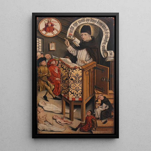 Sermon of Saint Albert the Great - Friedrich Walther — framed artwork on a wall