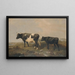 Cow and Calf - Friedrich Wilhelm Keyl — framed artwork on a wall