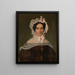 Portrait of a lady with a cap - Friedrich Wilhelm Maul — framed artwork on a wall