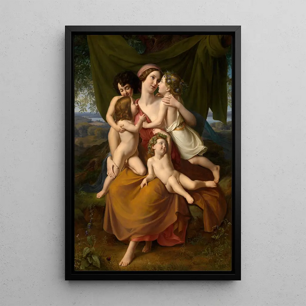 Charité Painting - Friedrich Wilhelm Schadow — framed artwork on a wall
