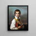Portrait of Félix Schadow - Friedrich Wilhelm Schadow — framed artwork on a wall