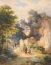 on the steps of the pilgrimage church Sainte-Madeleine sur le Biber near Brannenburg - Friedrich Würthle — artwork view