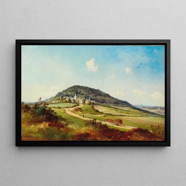 View of Aremberg - Friedrich Zeller — framed artwork on a wall