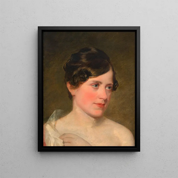 Antonie Amerling, wife of the artist - Friedrich von Amerling — framed artwork on a wall