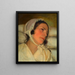 Antonie Amerling at her sickbed, artist's wife - Friedrich von Amerling — framed artwork on a wall