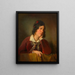 Antonie Amerling with her head raised, wife of the artist - Friedrich von Amerling — framed artwork on a wall