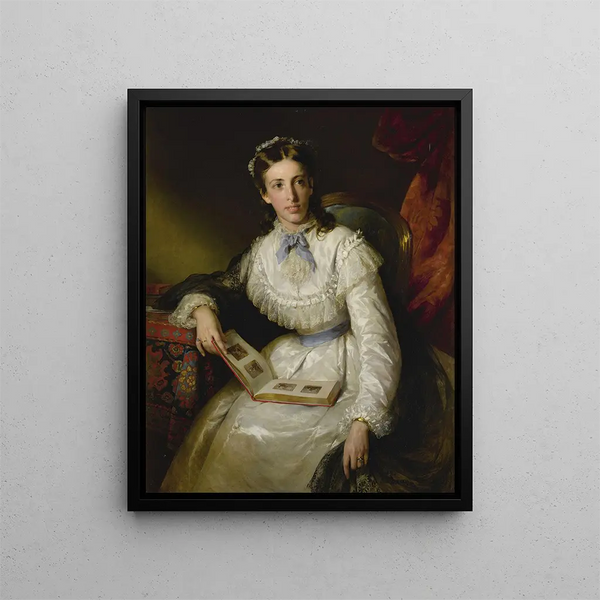 Baroness Wilhelmine von Mylius - Friedrich von Amerling — framed artwork on a wall