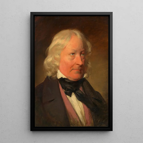 Bertel Thorwaldsen, sculptor - Friedrich von Amerling — framed artwork on a wall