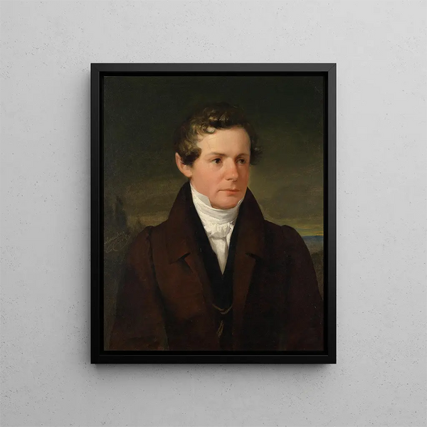 Portrait of Dr. Stephan Schroff - Friedrich von Amerling — framed artwork on a wall